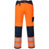Pantalon de travail orange haute visibilité PW3 bleu marine