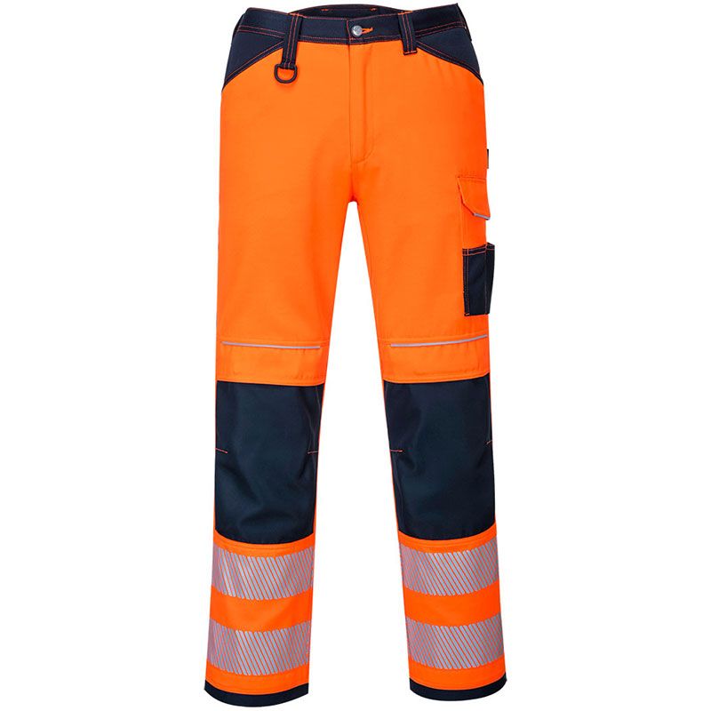 Pantalon de travail orange haute visibilité PW3 bleu marine
