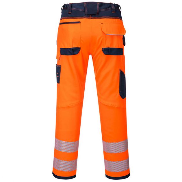 Pantalon de travail orange haute visibilité PW3 bleu marine