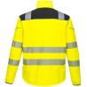 Veste de travail softshell haute visibilité jaune PW3 noir