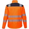 Veste de travail softshell haute visibilité orange PW3 bleu