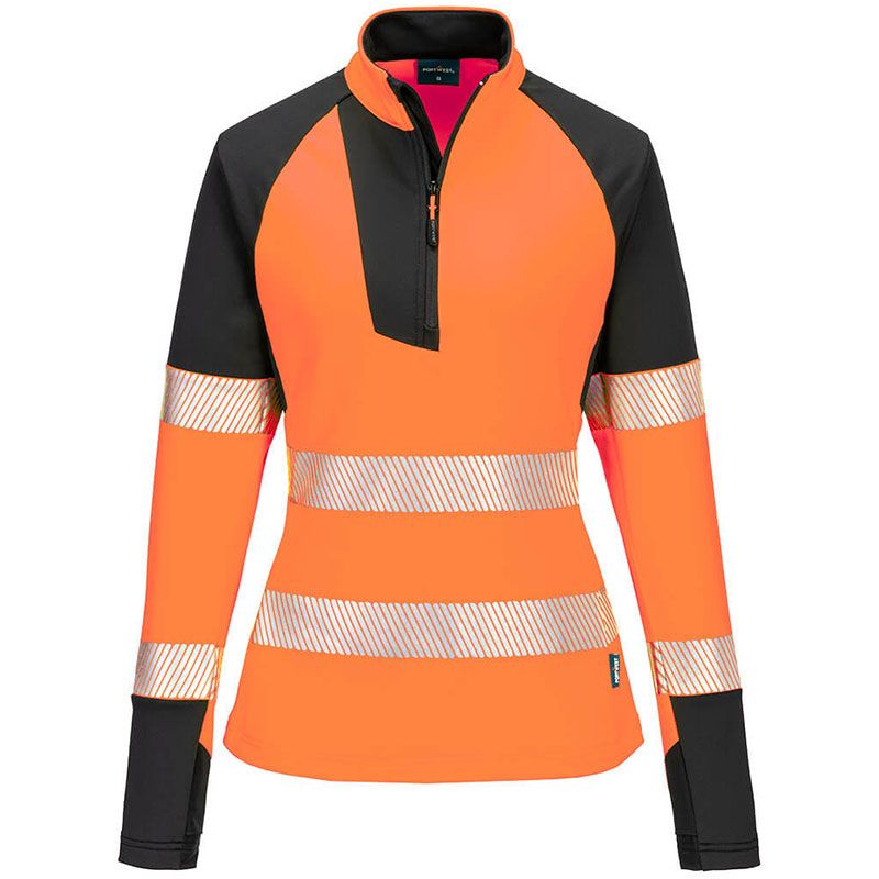 Sweatshirt zippé HV pour femme PW3 orange