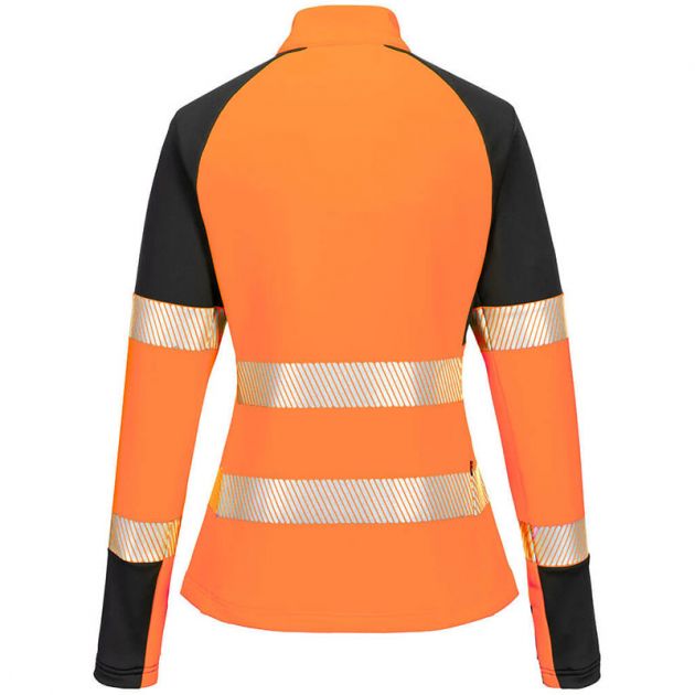 Sweatshirt zippé HV pour femme PW3 orange