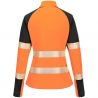 Sweatshirt zippé HV pour femme PW3 orange