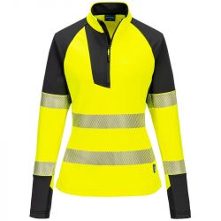 Sweatshirt zippé HV pour femme PW3 jaune