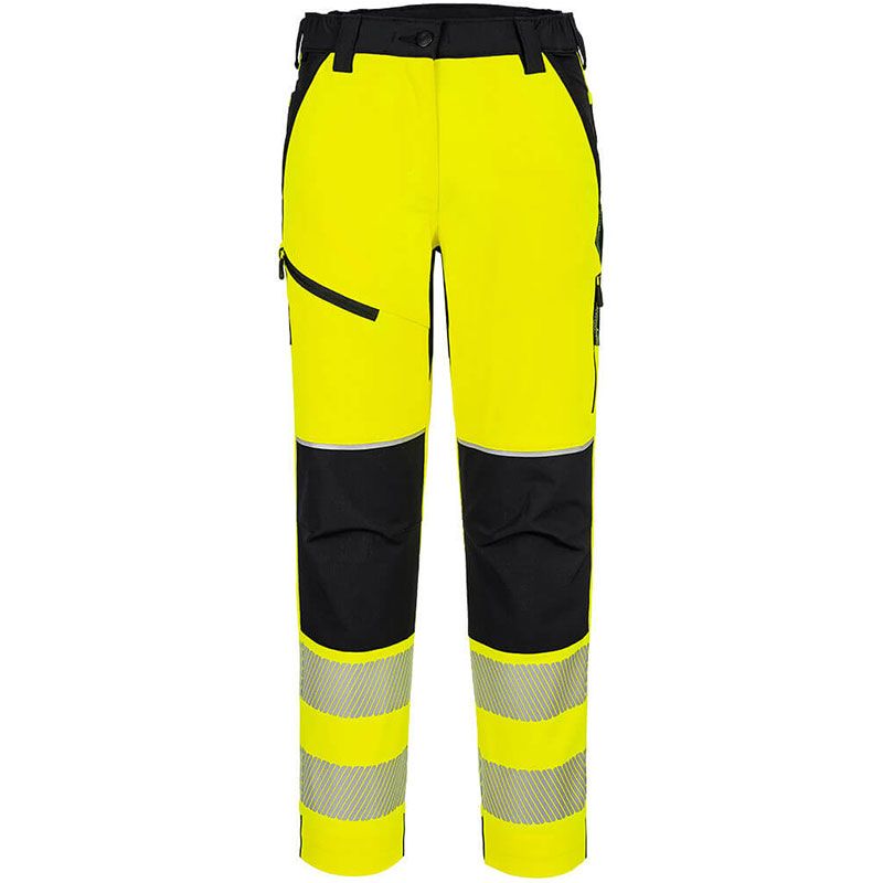Pantalon stretch HV femme PW3 jaune