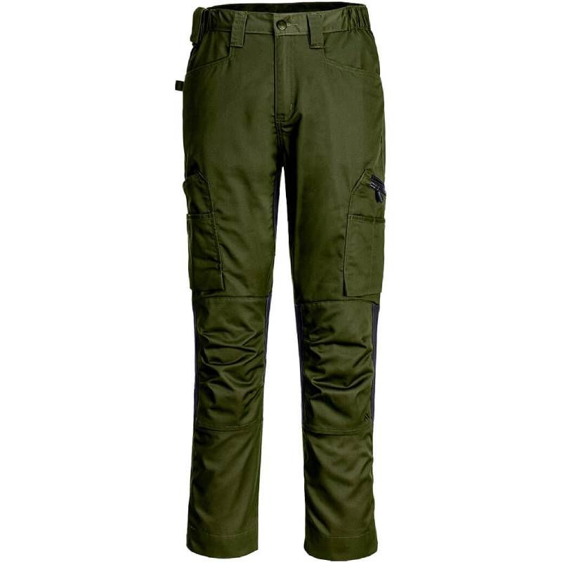 Pantalon de travail cargo stretch WX2 Portwest vert