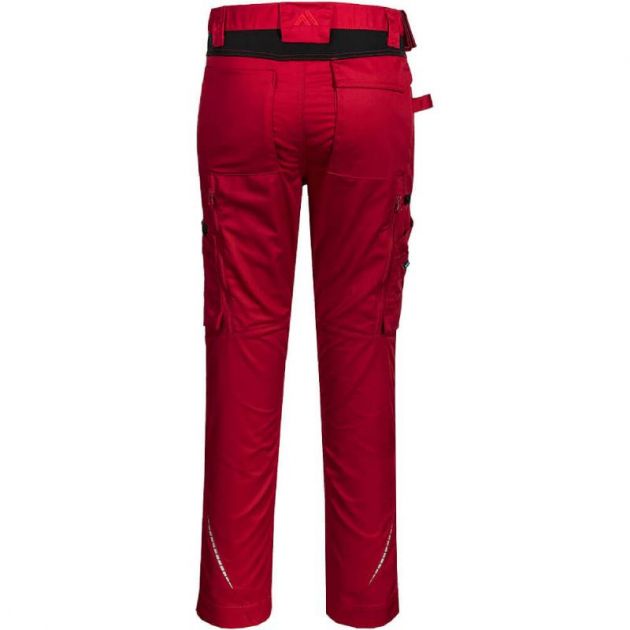Pantalon de travail cargo stretch WX2 Portwest rouge