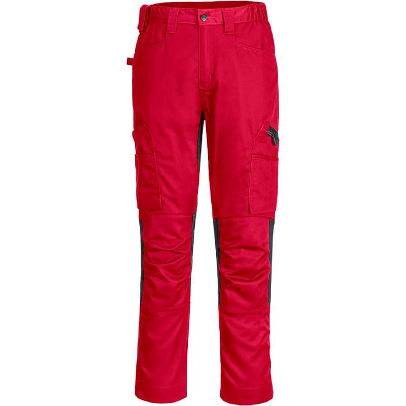 Pantalon de travail cargo stretch WX2 Portwest rouge