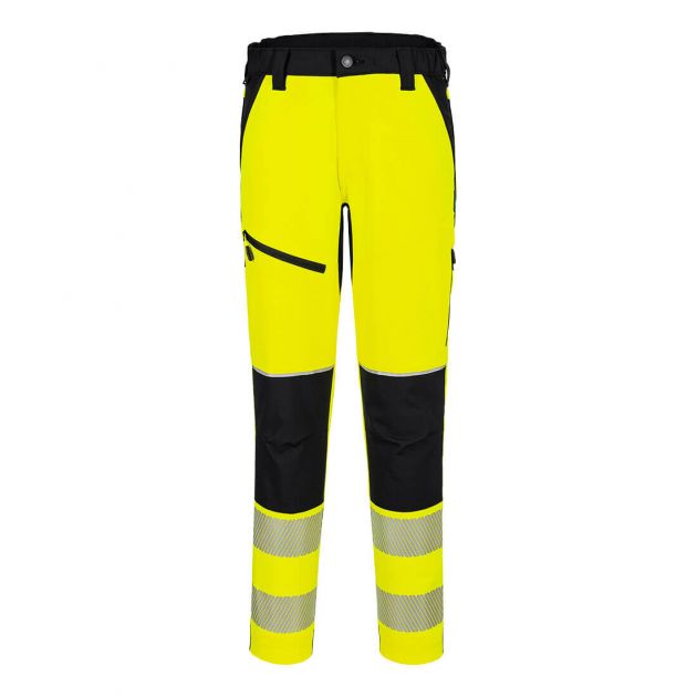 Pantalon stretch HV PW3 jaune