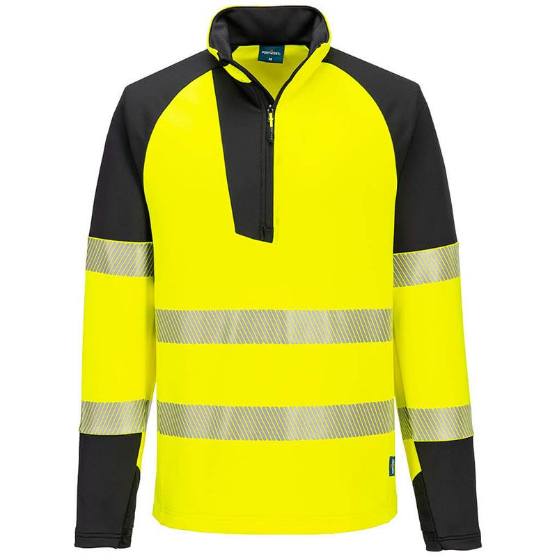 PW3 Hi-Vis Sweatshirt Zippé jaune