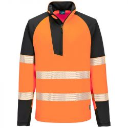 PW3 Hi-Vis Sweatshirt Zippé orange