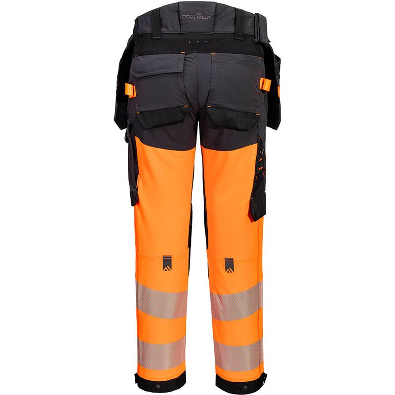 Pantalon Stretch EV4 HV Classe 1 noir orange dos