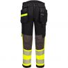 Pantalon Stretch EV4 HV Classe 1 noir jaune face