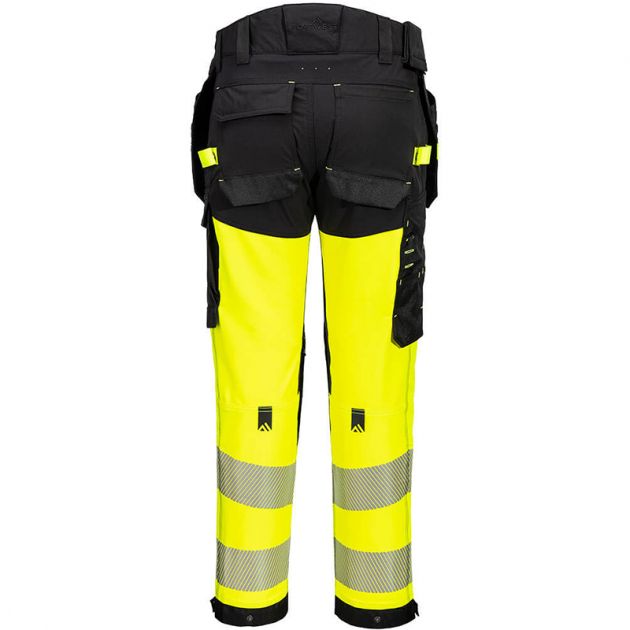 Pantalon Stretch EV4 HV Classe 1 noir jaune dos