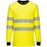 T-Shirt Hi-Vis Flamme Résistant WX3 jaune noir face