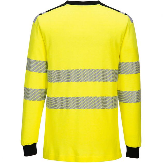 T-Shirt Hi-Vis Flamme Résistant WX3 jaune noir dos