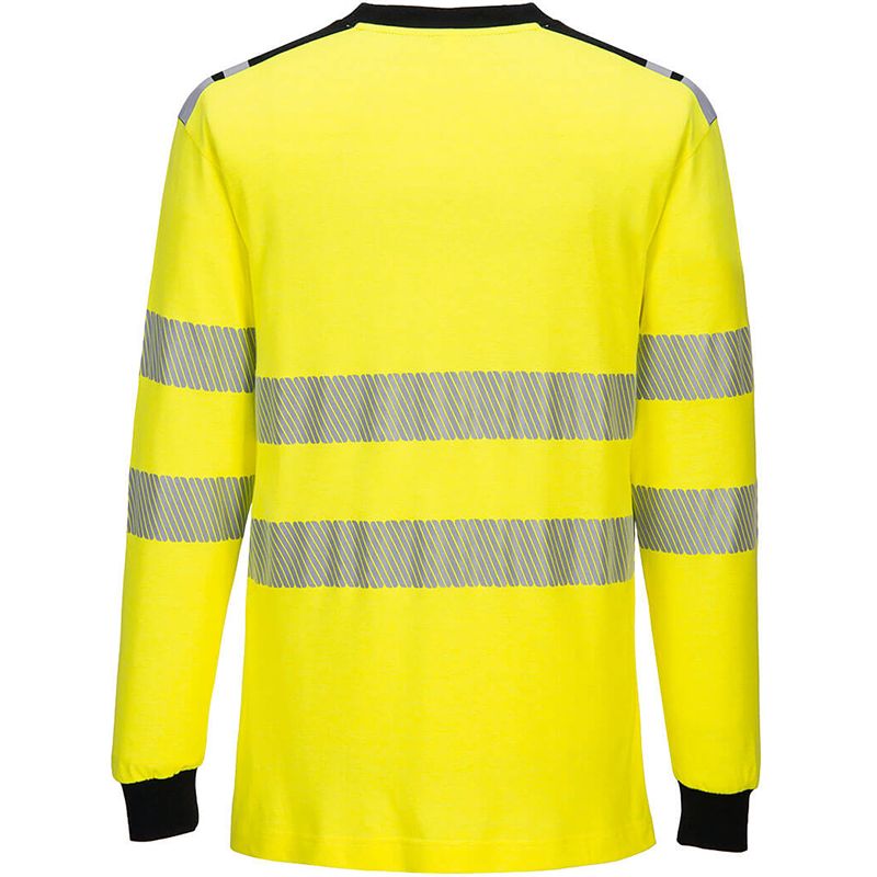 T-Shirt Hi-Vis Flamme Résistant WX3 jaune noir dos