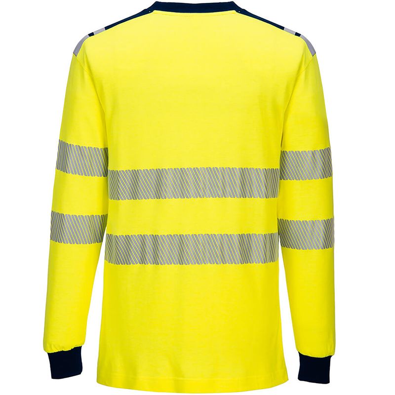 T-Shirt Hi-Vis Flamme Résistant WX3 jaune bleu dos