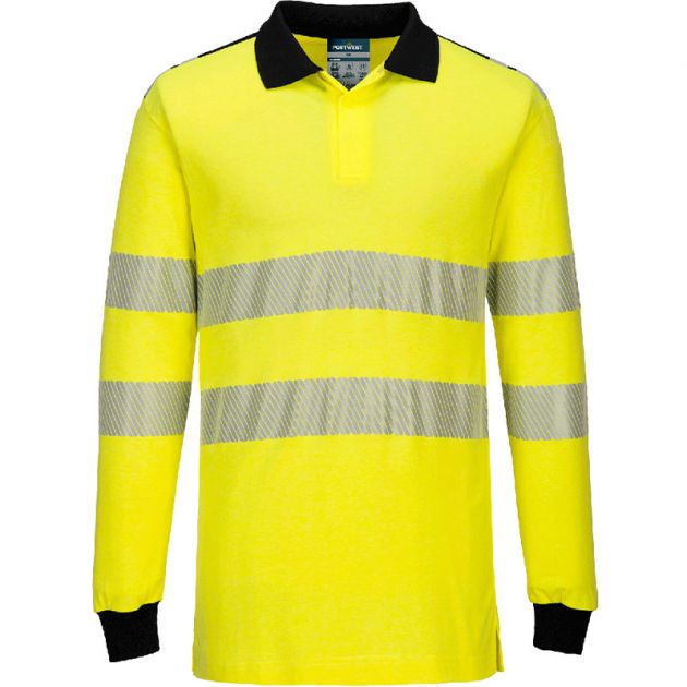 Polo Haute Visibilité Ignifugé jaune noir face
