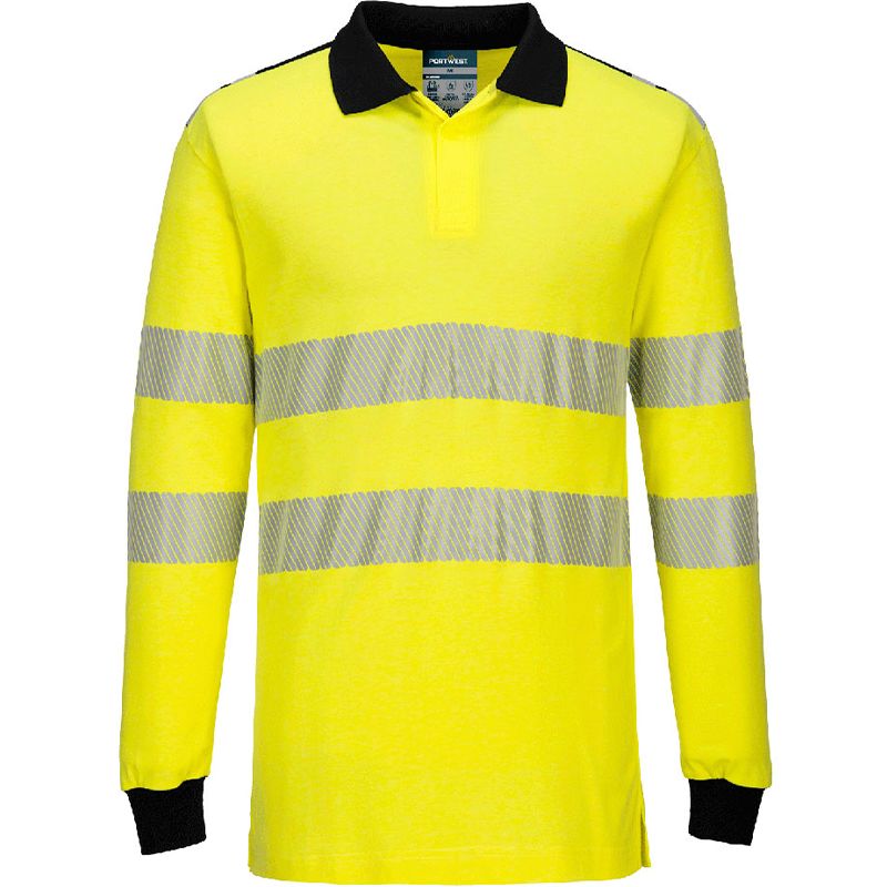 Polo Haute Visibilité Ignifugé jaune noir face