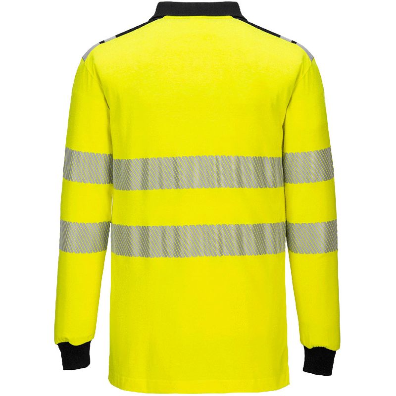 Polo Haute Visibilité Ignifugé jaune noir dos