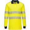 Polo Haute Visibilité Ignifugé jaune bleu marine face