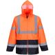 Veste de pluie de travail haute visibilité orange