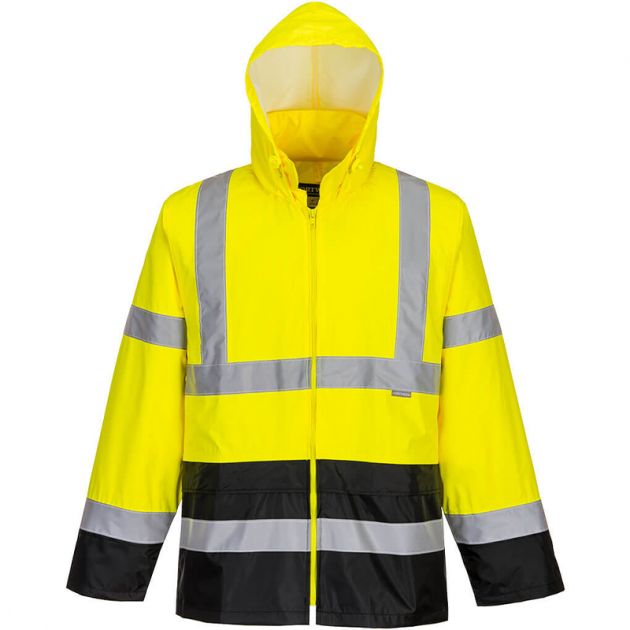 Veste de pluie Hi-Vis bicolore jaune noir