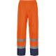 Pantalon de pluie de travail haute visibilité orange