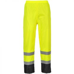 Pantalon de pluie Hi-Vis bicolore jaune noir