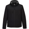 Softshell à capuche KX3 (3 couches) noir face
