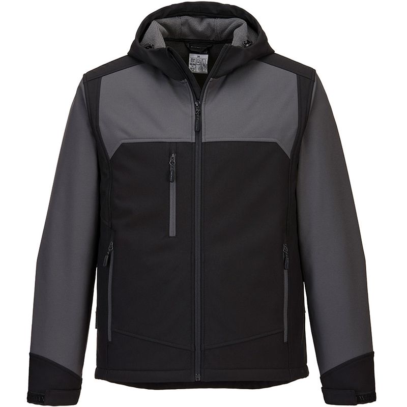 Softshell à capuche KX3 (3 couches) gris face