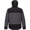 Softshell à capuche KX3 (3 couches) gris dos