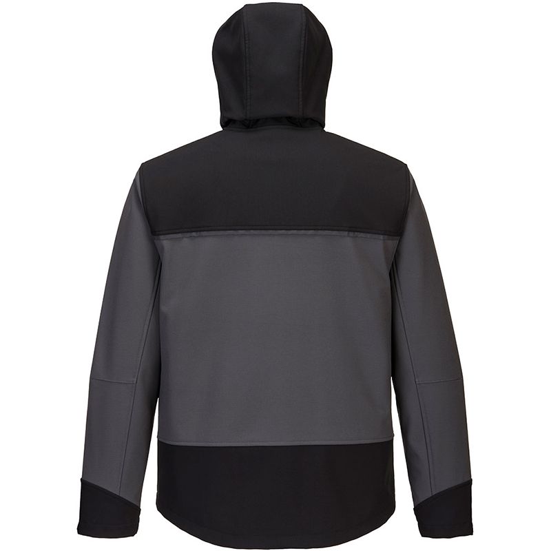 Softshell à capuche KX3 (3 couches) gris dos