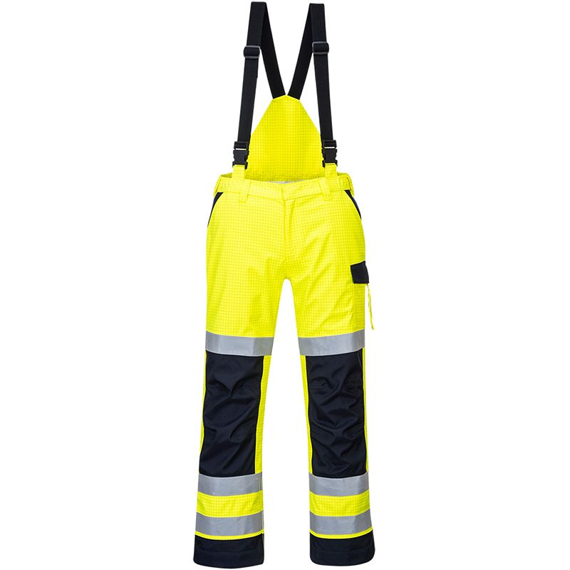 Pantalon de pluie multi normes arc électrique jaune face