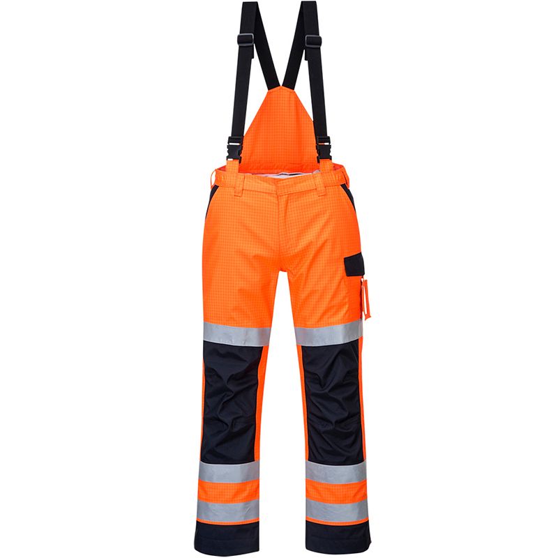 Pantalon de pluie multi normes arc électrique orange face