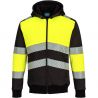 Sweat à capuche d'hiver zippé PW3 Class 1 jaune face