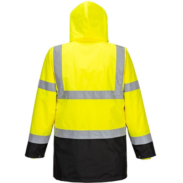 Parka 5 en 1 Essentiel Bicolore jaune noir dos
