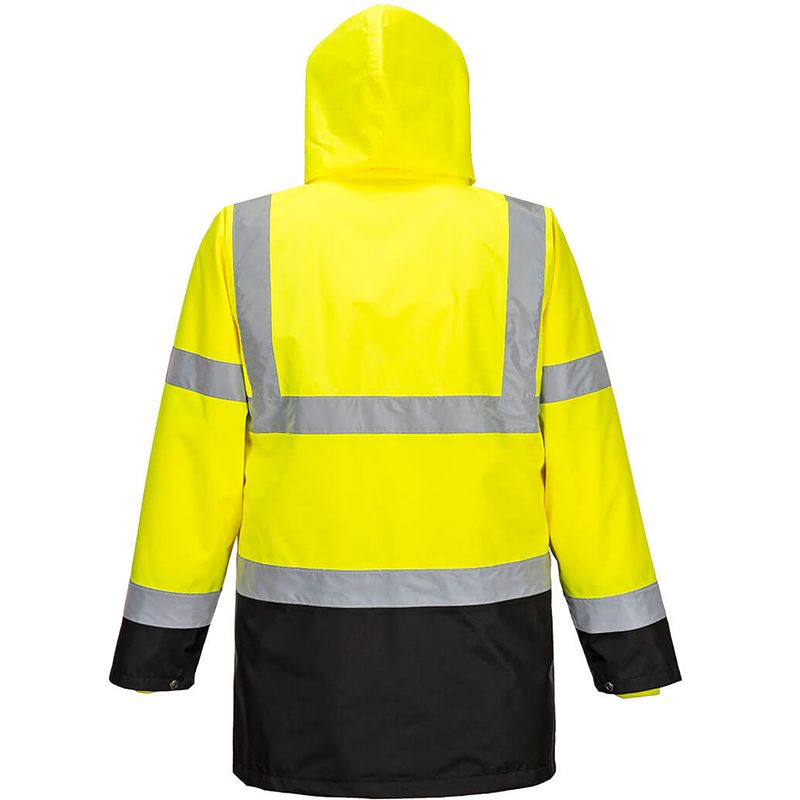 Parka 5 en 1 Essentiel Bicolore jaune noir dos