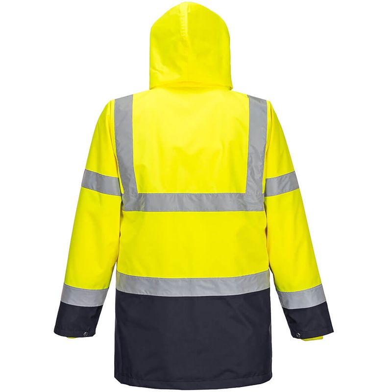 Parka 5 en 1 Essentiel Bicolore jaune bleu dos