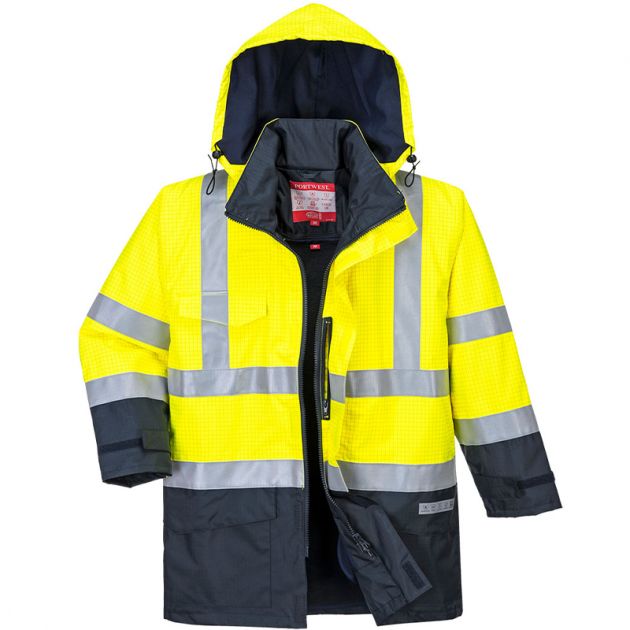 Parka HV Bizflame Rain Multi-risques jaune face