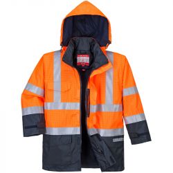 Parka HV Bizflame Rain Multi-risques orange face