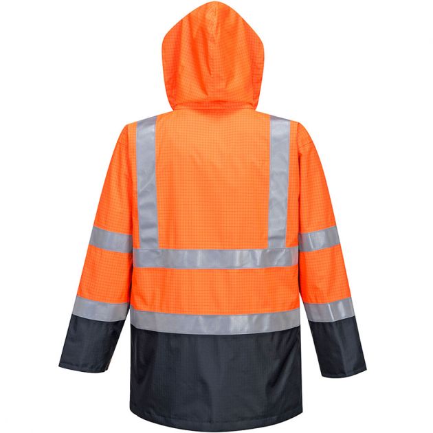 Parka HV Bizflame Rain Multi-risques orange dos