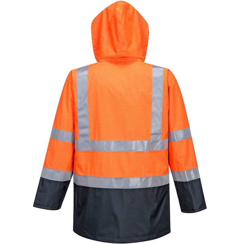 Parka HV Bizflame Rain Multi-risques orange dos