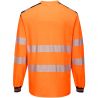 PW3 T-Shirt Haute Visibilité ML orange noir dos