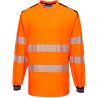 PW3 T-Shirt Haute Visibilité ML orange bleu face