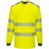 PW3 T-Shirt Haute Visibilité ML jaune noir face