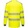 PW3 T-Shirt Haute Visibilité ML jaune noir dos
