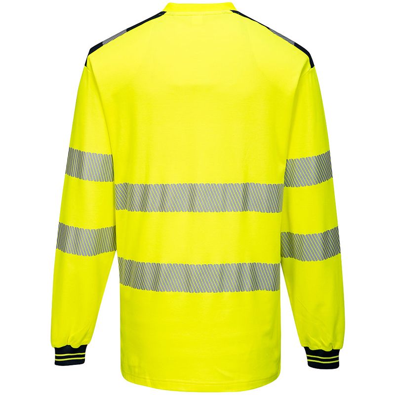 PW3 T-Shirt Haute Visibilité ML jaune noir dos